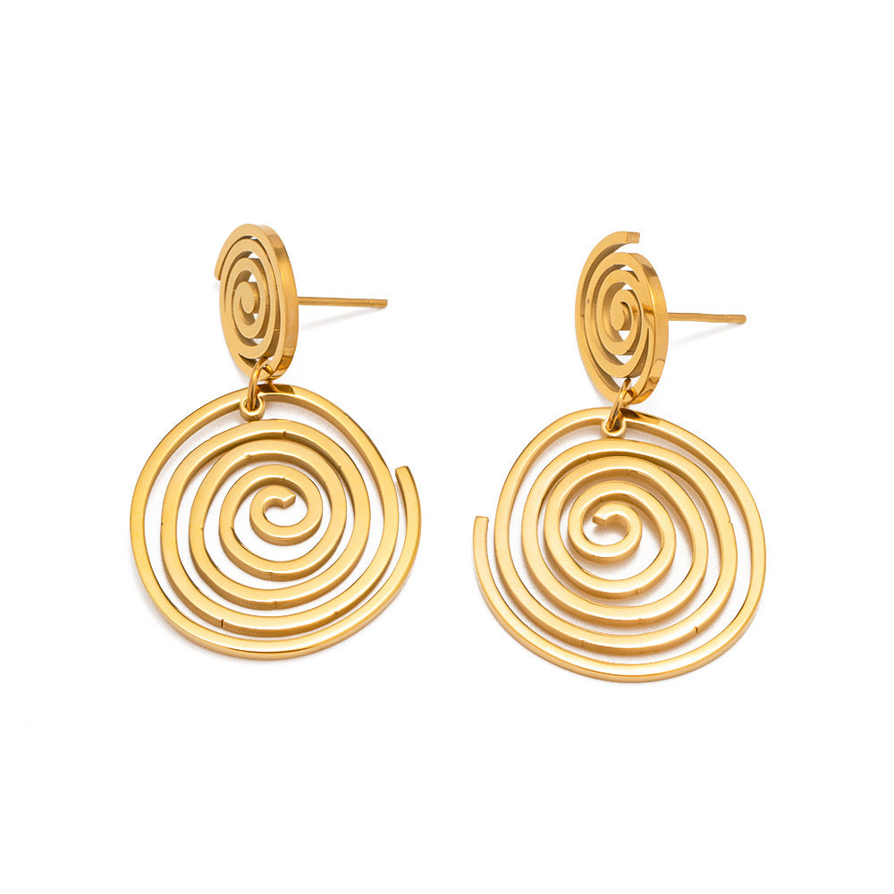 Stainless Steel Spira Earrings