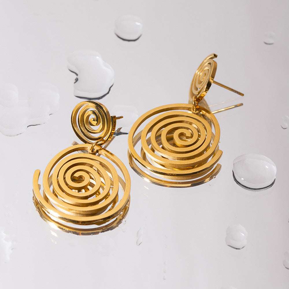 Stainless Steel Spira Earrings