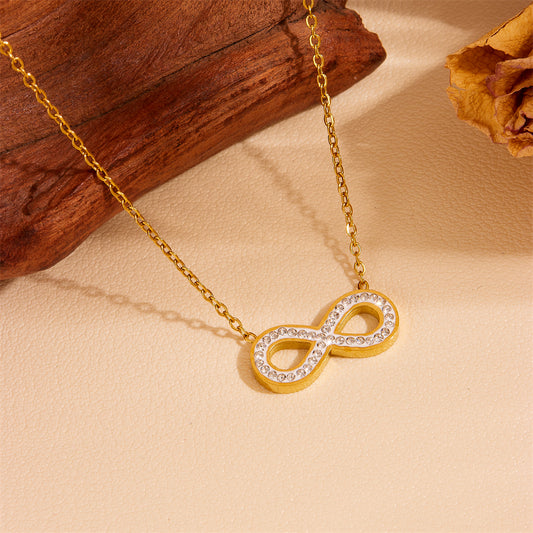 Elegant Infinity Titanium Steel Necklace