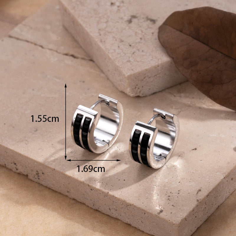 Stainless Steel 18K Gold Plated Ear Studs