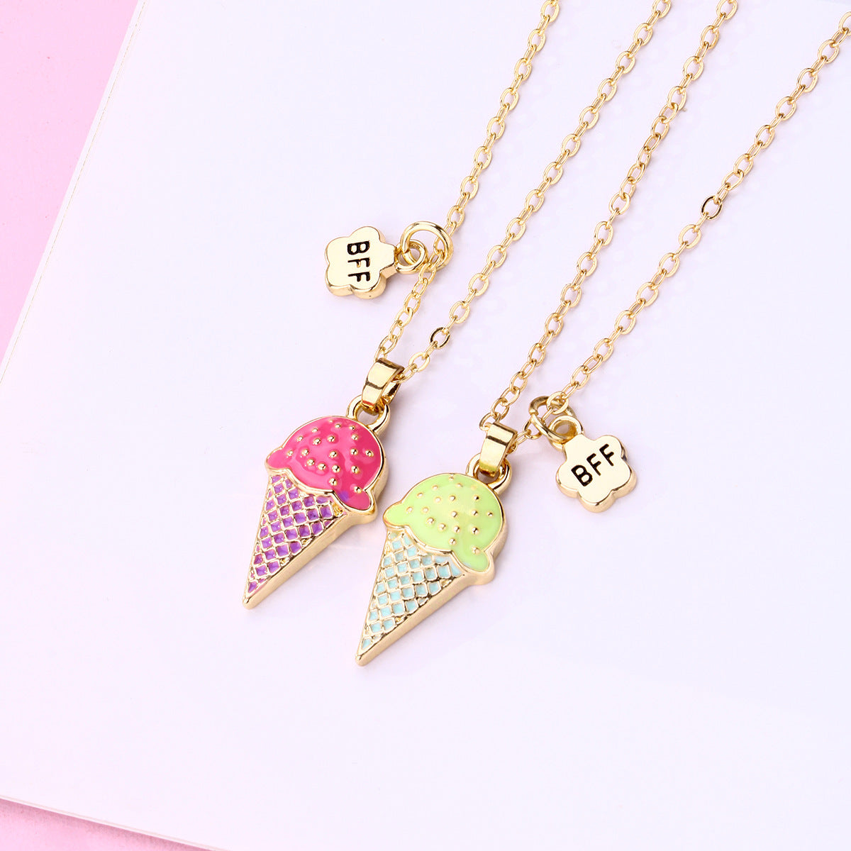 Set of 2 Necklace Alloy Girl's Ice Cream