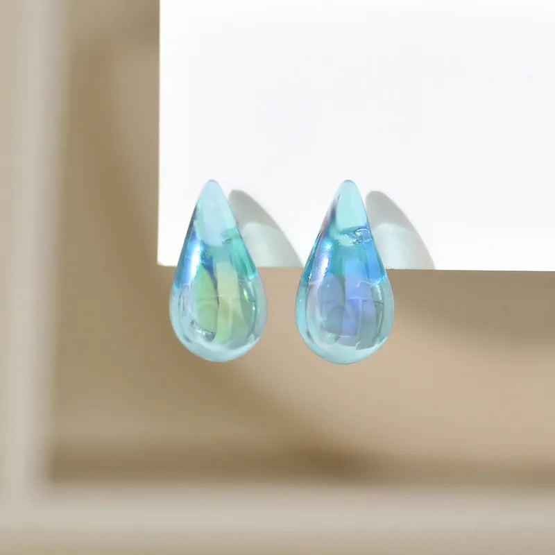 IG Style γυαλιστερά και με διαφάνεια σκουλαρίκια σταγόνες από ακρυλικό