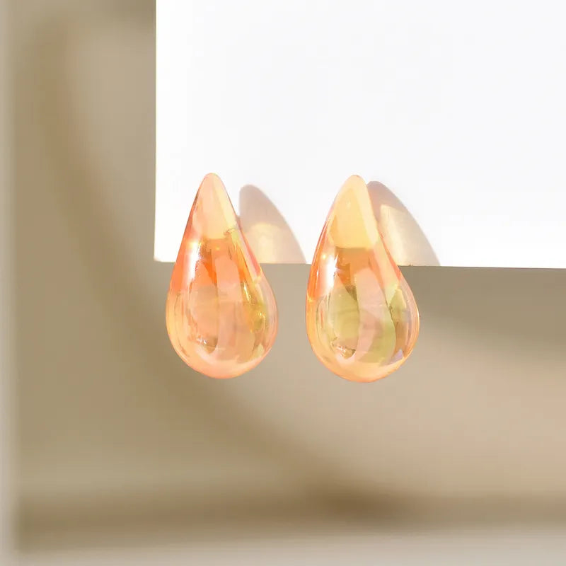 Ig Style Classic Style Water Droplets Stoving Varnish Arylic Ear Studs