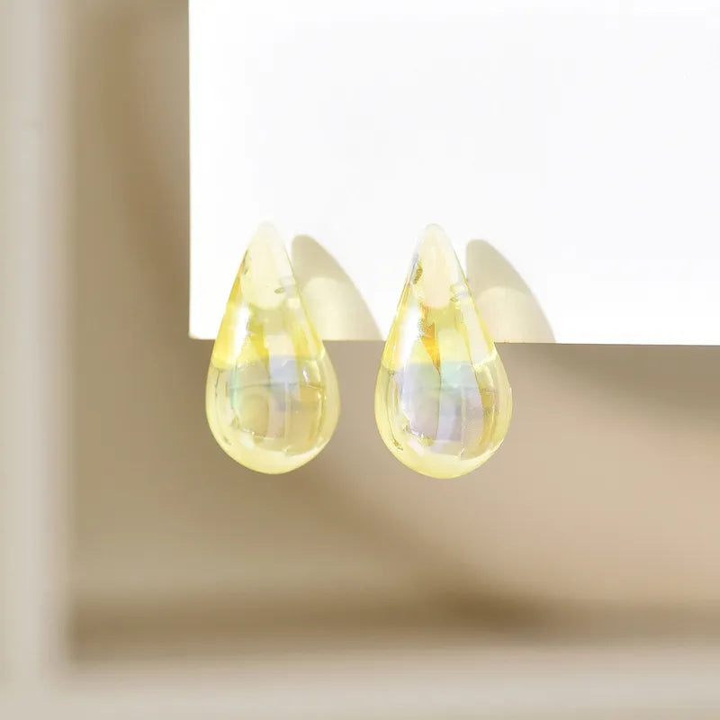 IG Style γυαλιστερά και με διαφάνεια σκουλαρίκια σταγόνες από ακρυλικό