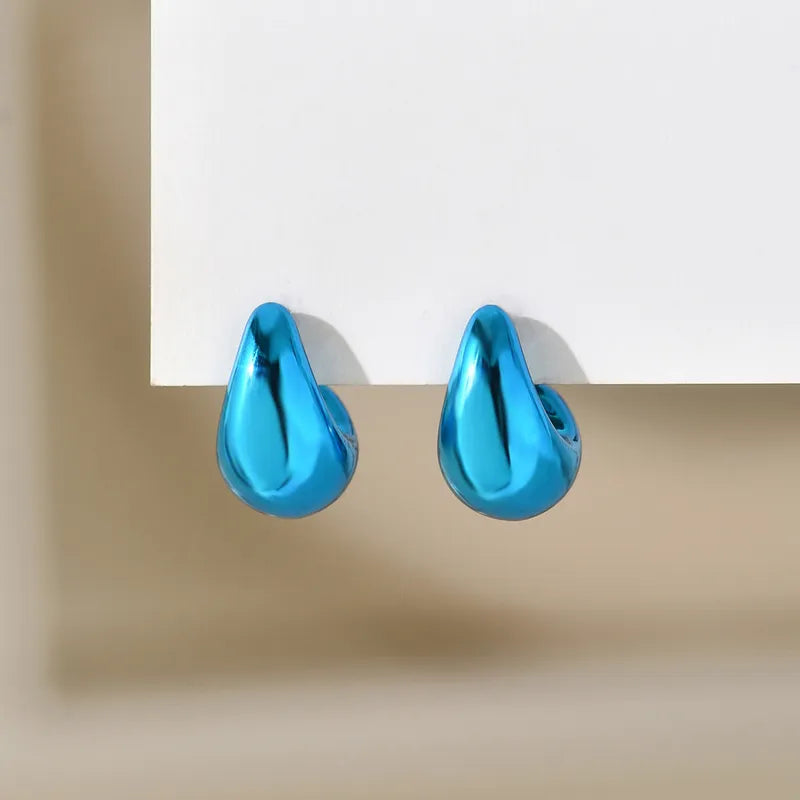 Simple Style Classic Style Water Droplets Plating Arylic Ear Studs