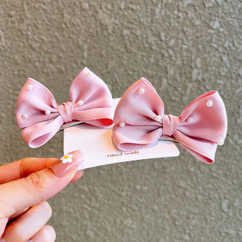 Kid'S Cute Bow Knot Cloth Hair Clip, pack of 2 pieces