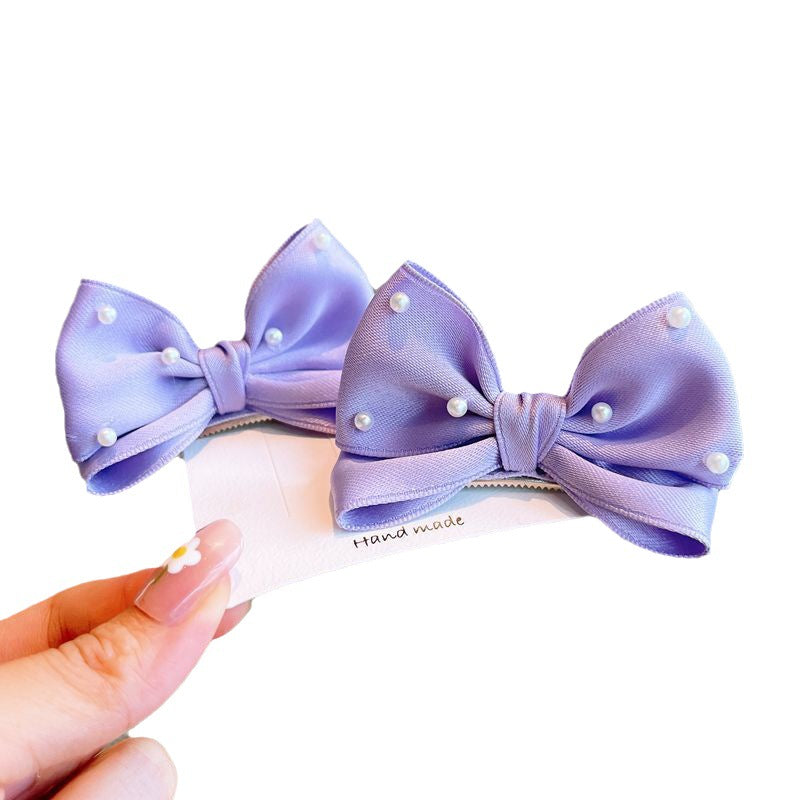 Kid'S Cute Bow Knot Cloth Hair Clip, pack of 2 pieces