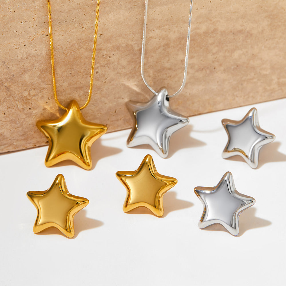 304 Stainless Steel Star Necklace