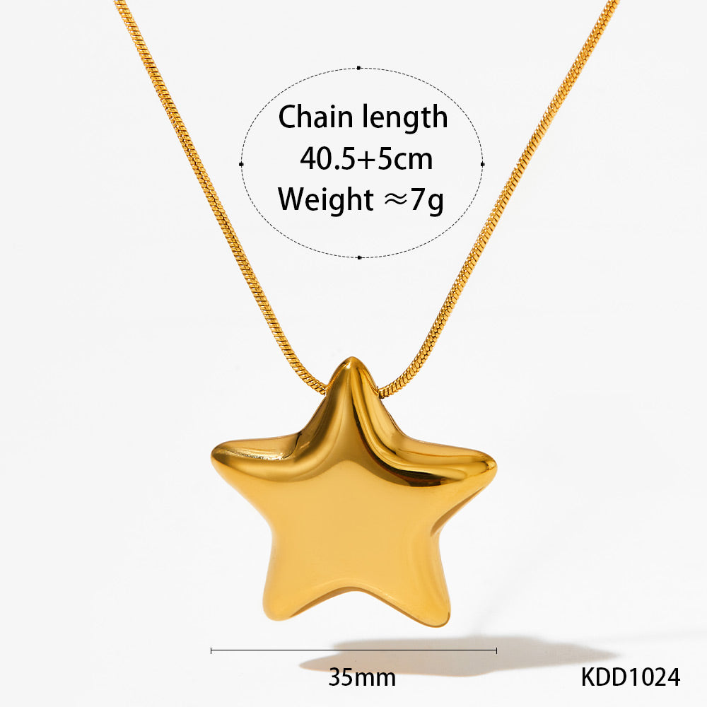 304 Stainless Steel Star Necklace