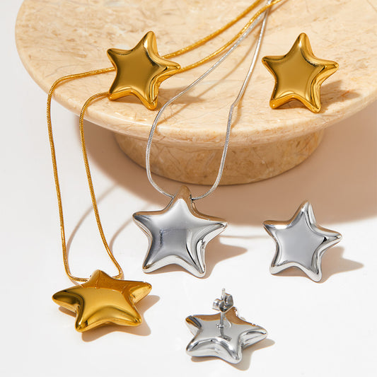 304 Stainless Steel Star Necklace