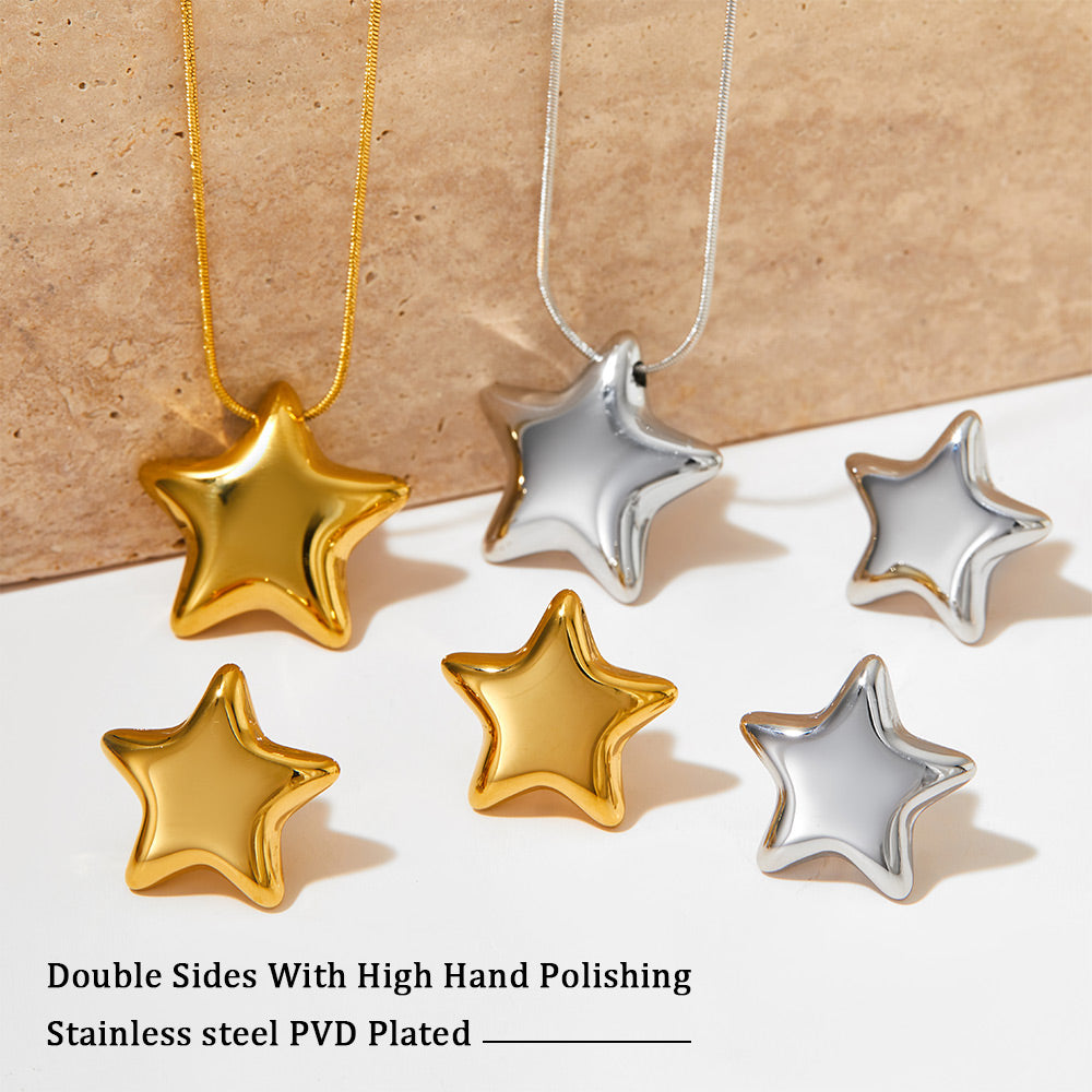 304 Stainless Steel Star Necklace