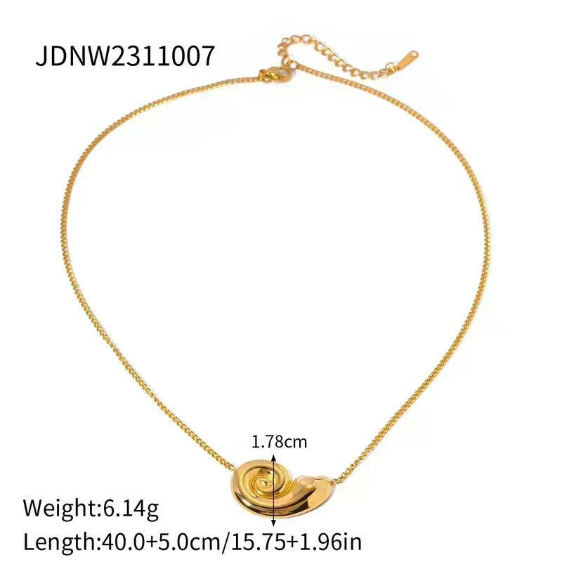 Ig Style Conch Stainless Steel Plating 18k Gold Plated Necklace