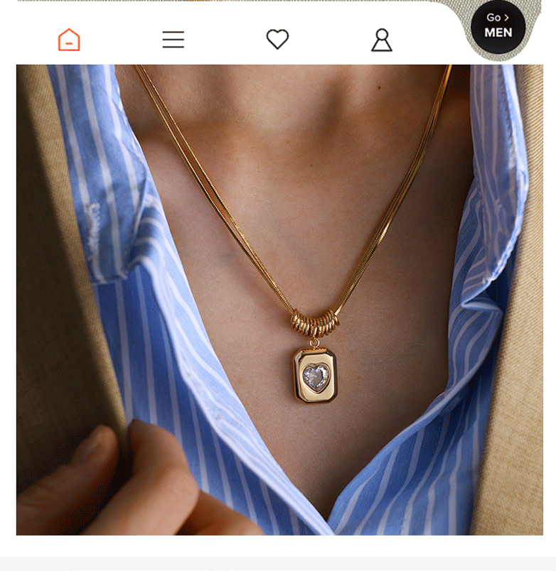 Vintage Style Simple Style Heart Shape Titanium Steel 18K Gold Plated Pendant Necklace