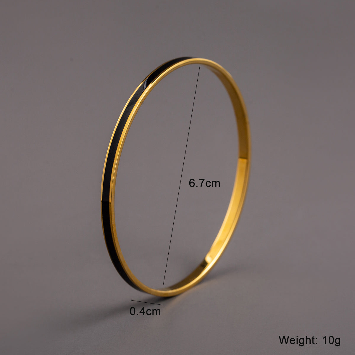 Ig Style Vacation Simple Style Round Stainless Steel Plating 18k Gold Plated Bangle