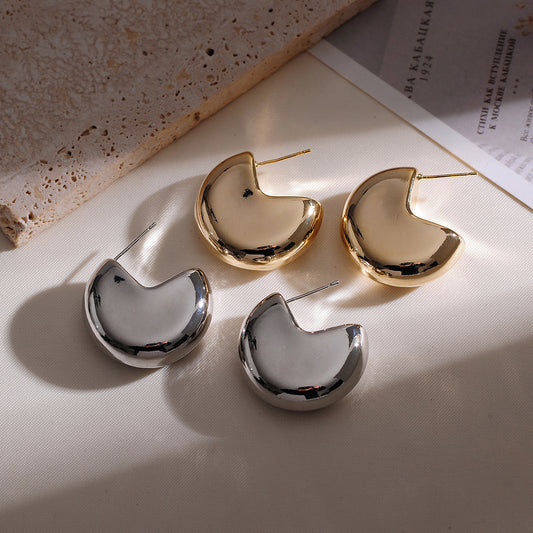 Simple Style Geometric Copper 18k Gold Plated Ear Studs