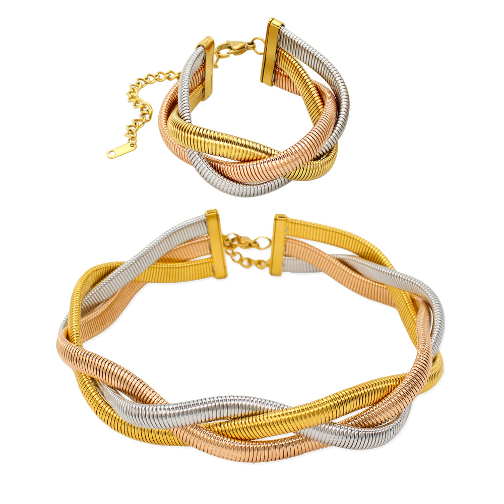 Elegant Glam Geometric Stainless Steel Plating 18k Gold Plated Bracelets