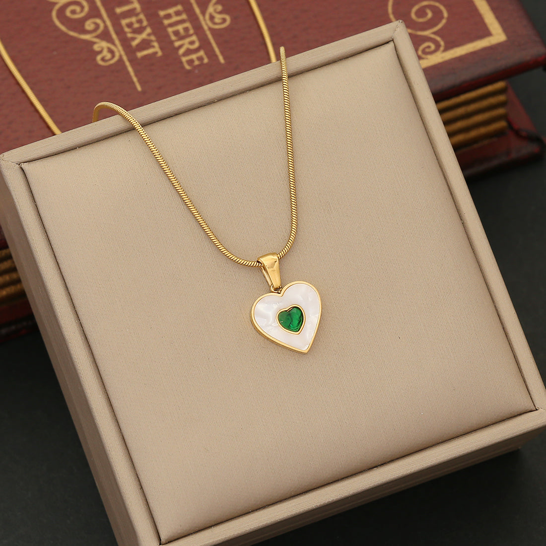 Casual Simple Style Heart Shape Stainless Steel Plating Inlay Crystal Shell Jewelry Set