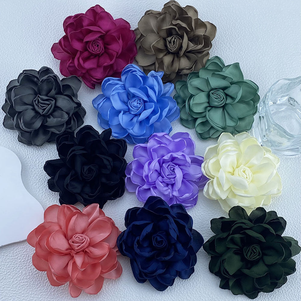 Κομψό Flower Satin Unisex Corsage, συσκευασία των 6 