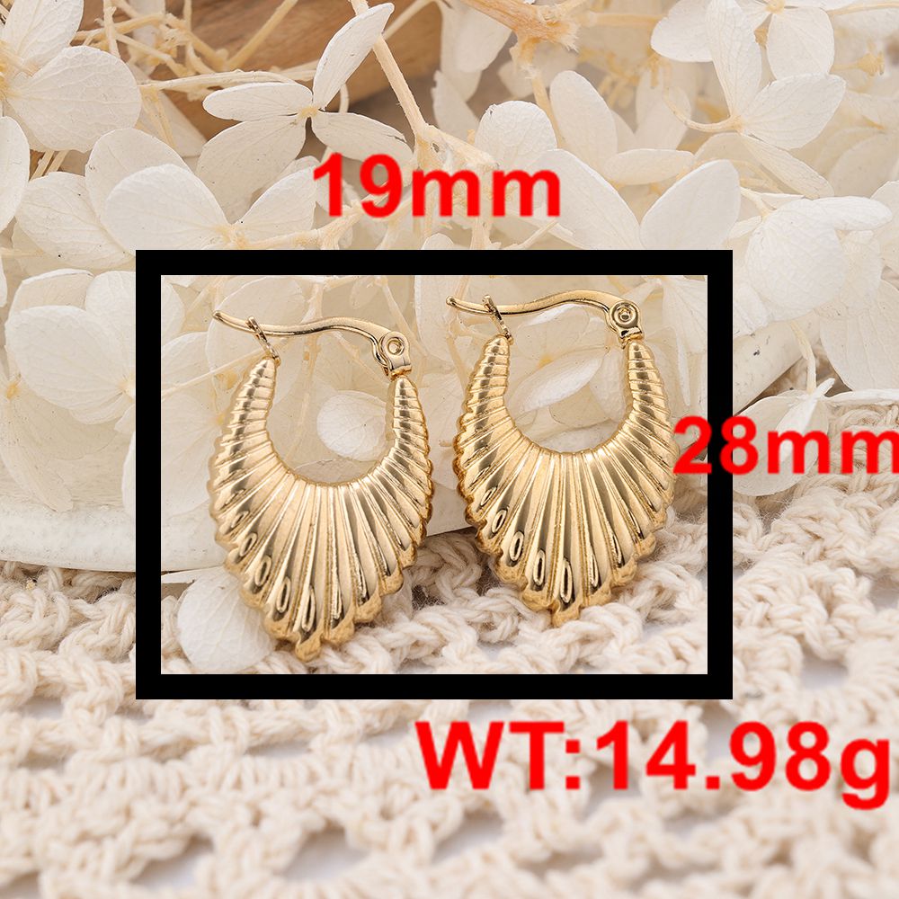 IG Style Geometric Solid Color Plating Stainless Steel Ear Studs