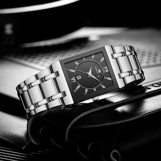 Business Geometric Double Side Snaps Quartz Men's Watches