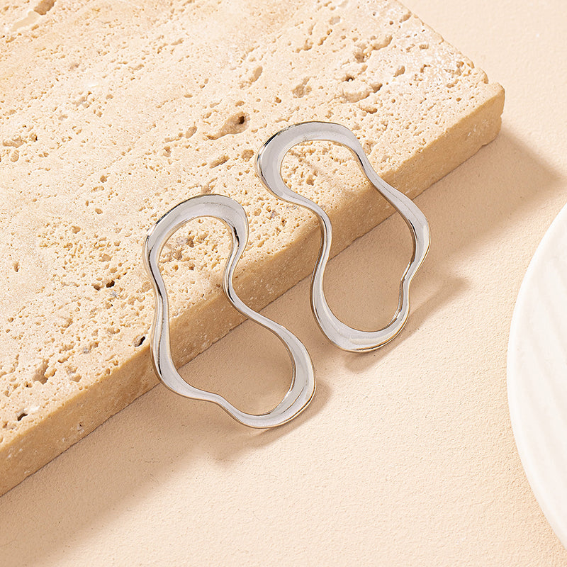 Retro Irregular Alloy Zinc Ear Studs