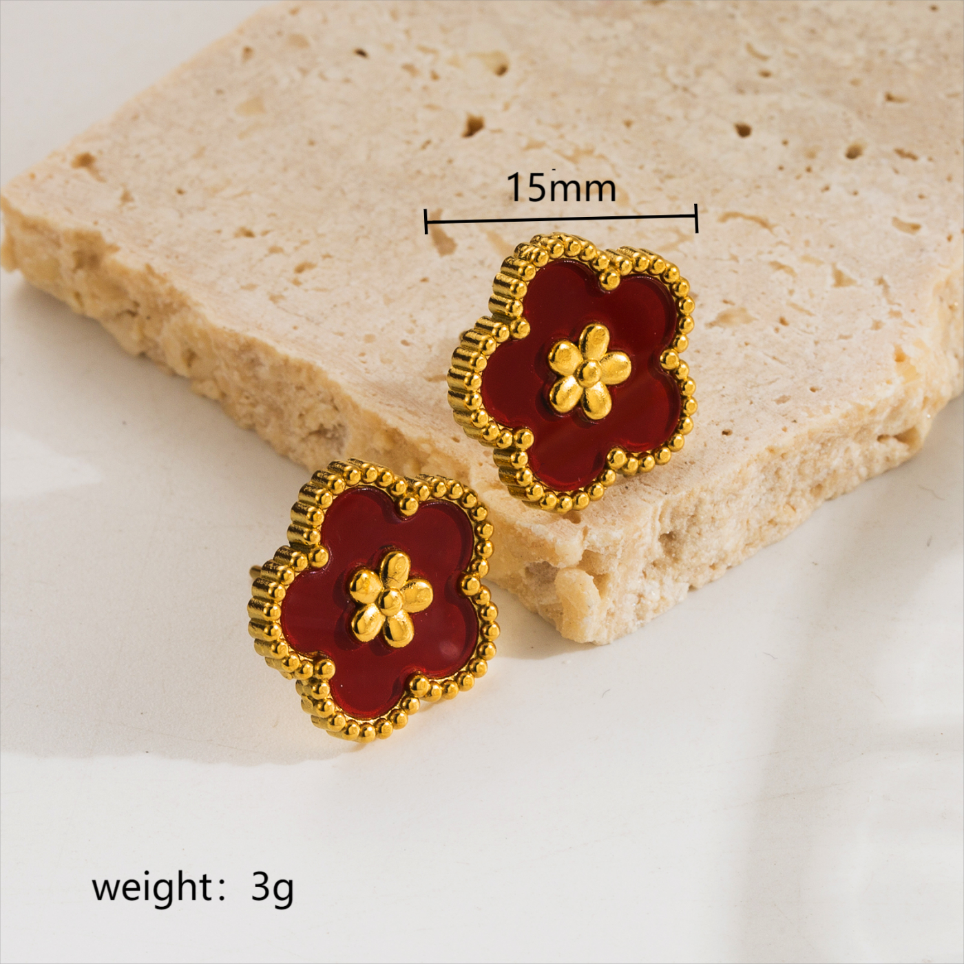 Elegant Sweet Flower Stainless Steel Ear Studs