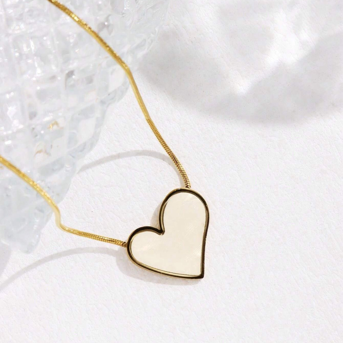 Stainless Steel Heart Shape Pendant Necklace