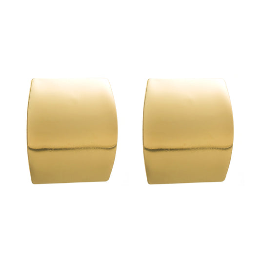 Elegant Square Alloy Gold Plated Silver Plated Ear Studs