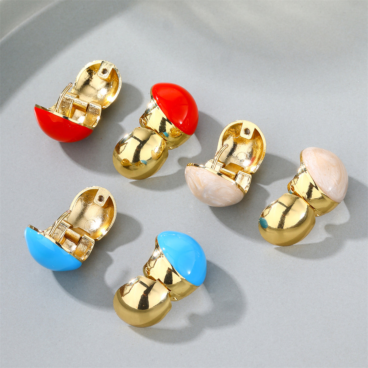 Basic Modern Style Classic Style Round Enamel 304 Stainless Steel Ear Studs