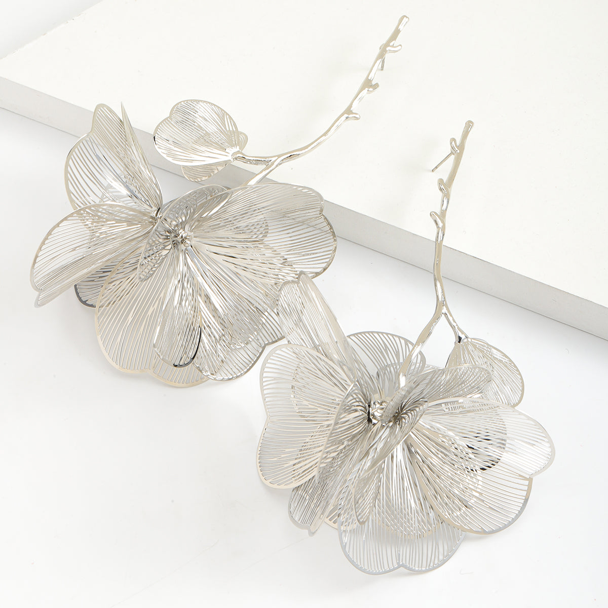 Elegant σκουλαρίκια Λουλούδι από κράμα και ατσάλι 304 