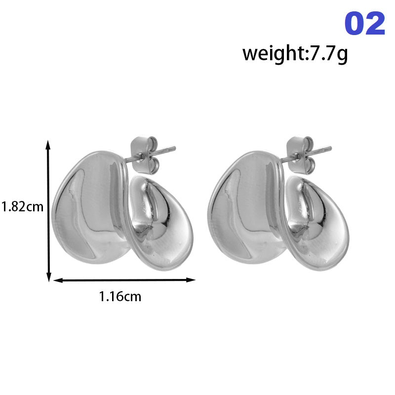 IG Style Basic Modern Style Geometric 304 Stainless Steel Titanium Steel Ear Studs