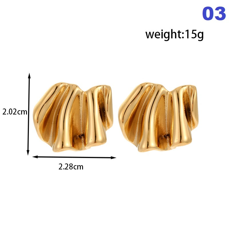 IG Style Basic Modern Style Geometric 304 Stainless Steel Titanium Steel Ear Studs