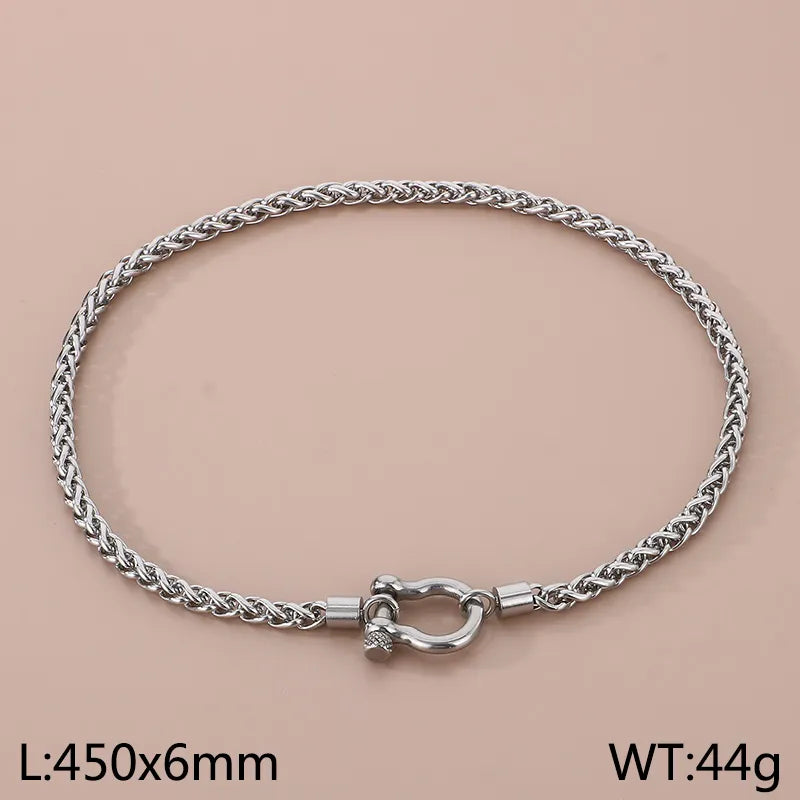 304 Stainless Steel Modern Style Simple Style Classic Style Geometric Bracelets Necklace