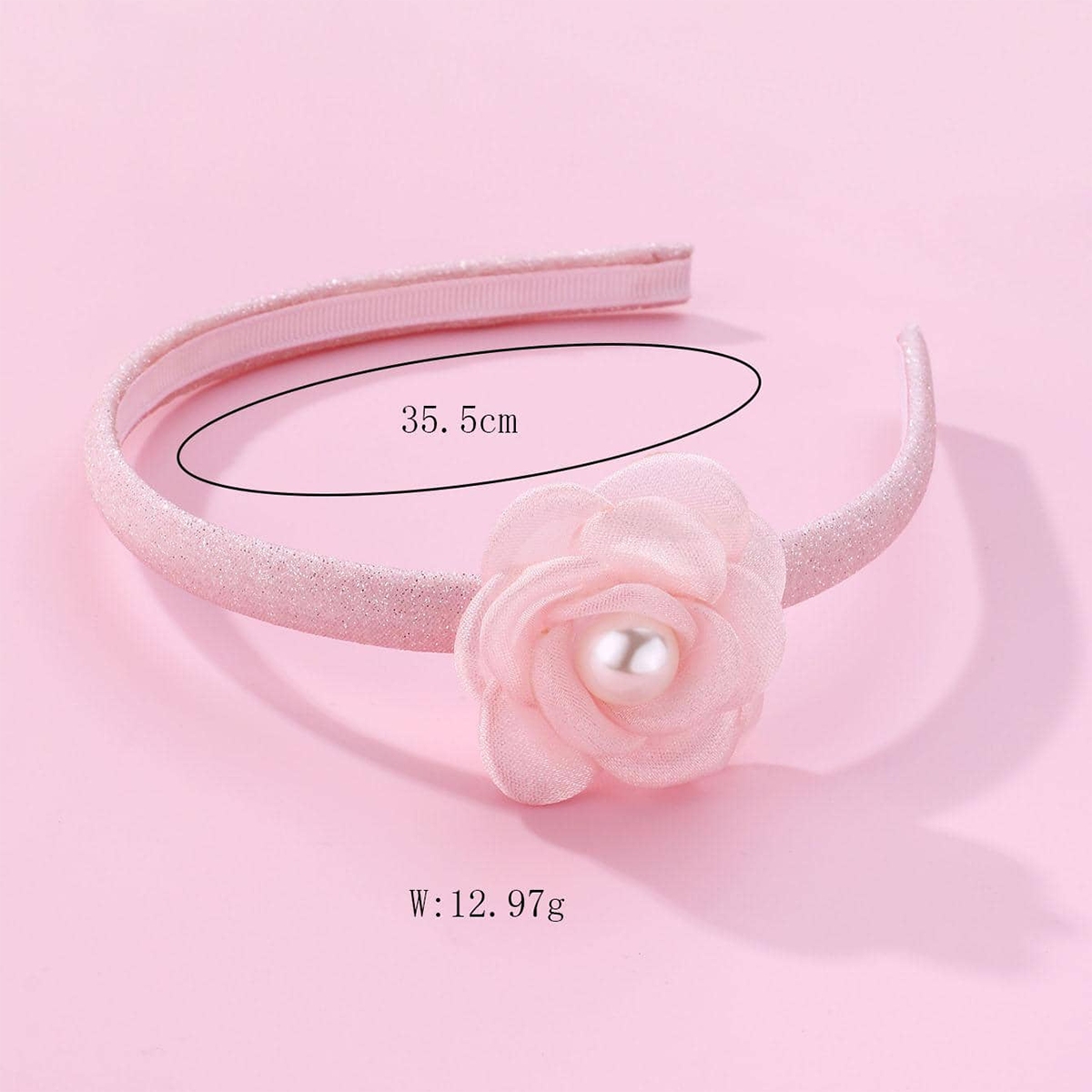 Girl'S Cute Simple Style Artistic Flower Imitation Pearl Synthetic Yarn Lace Pearl Hair Band