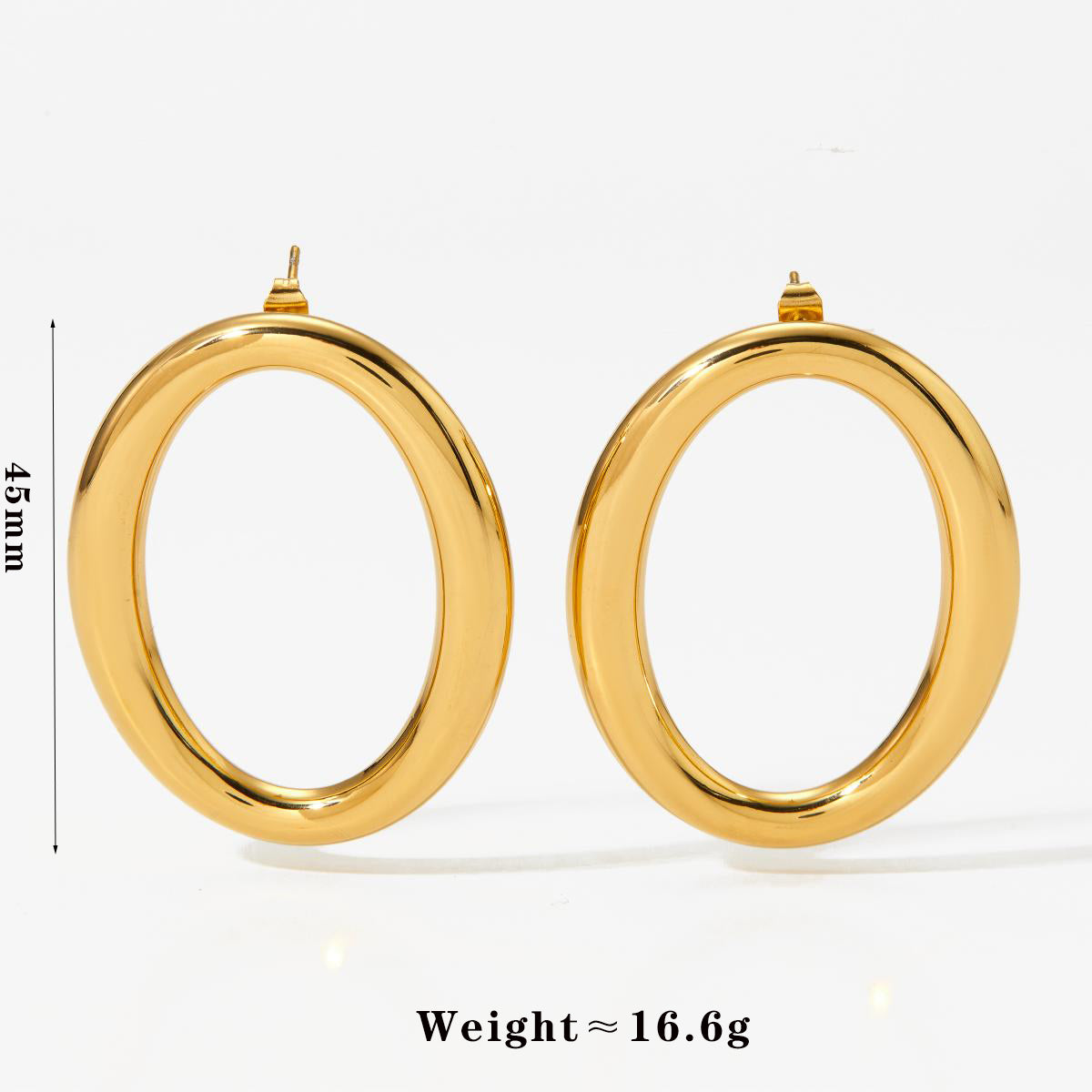 304 Stainless Steel O-shaped Earrings