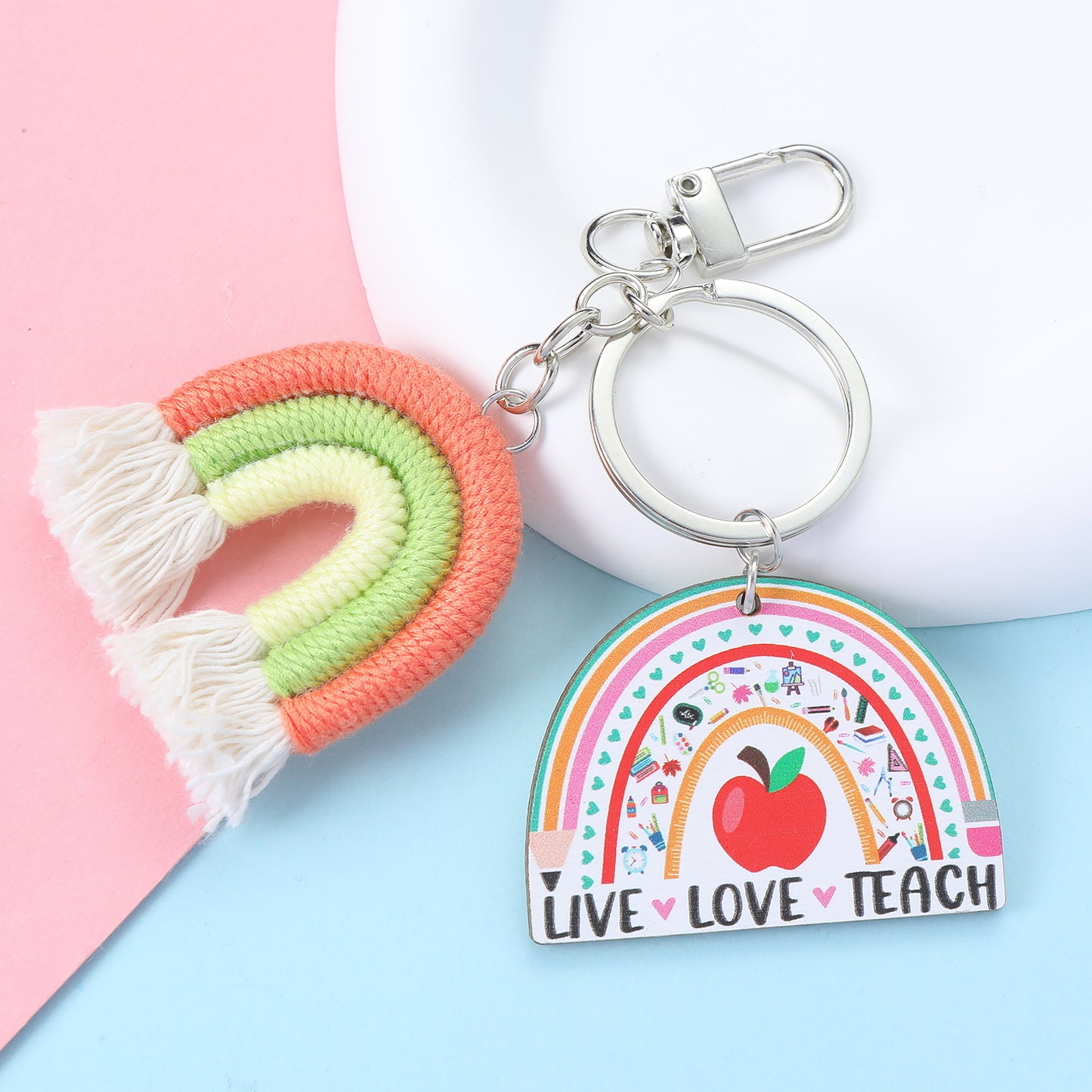 Best Teacher Asymmetrical Keychain