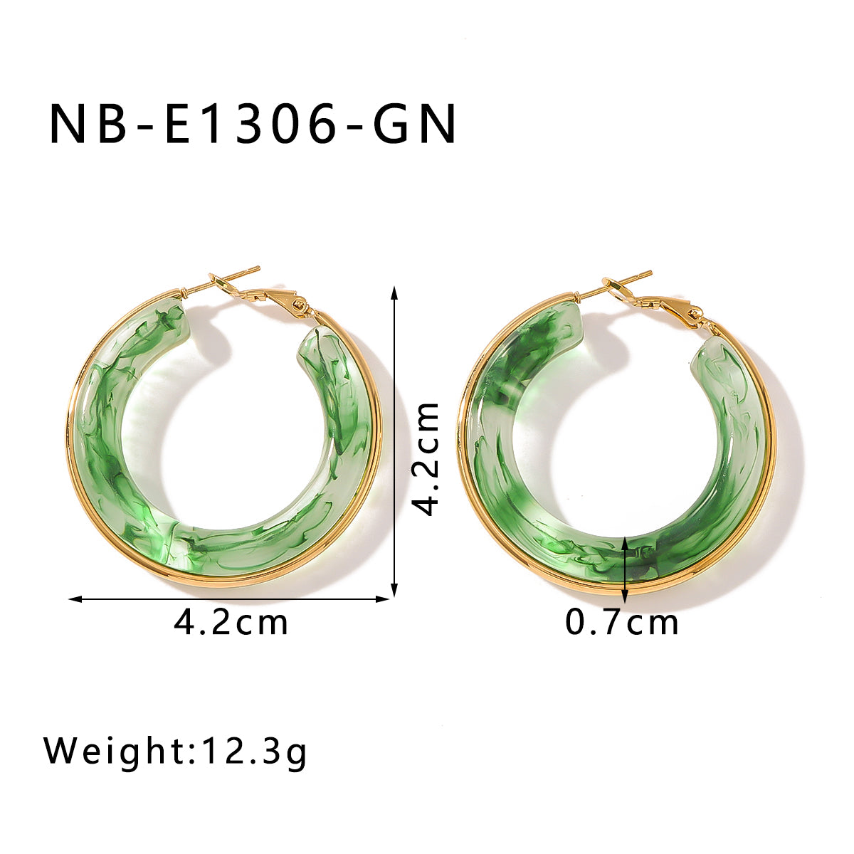 Elegant Simple Style Classic Style Circle Multicolor Simple Plating 304 Stainless Steel 18K Gold Plated Earrings