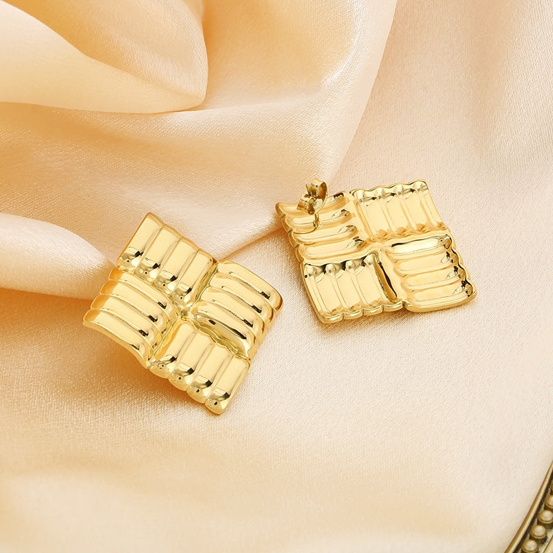 Square Stainless Steel Ear Studs