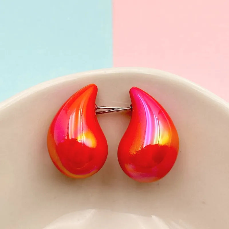 Simple Style Classic Style Water Droplets Arylic Ear Studs