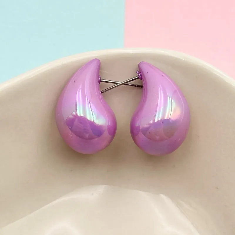 Simple Style Classic Style Water Droplets Arylic Ear Studs