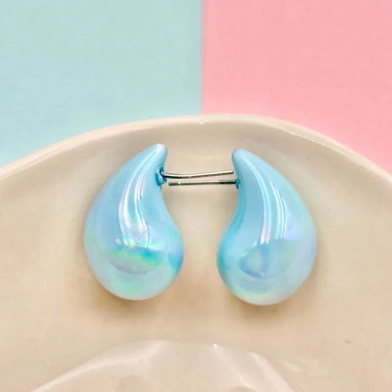 Simple Style Classic Style Water Droplets Arylic Ear Studs