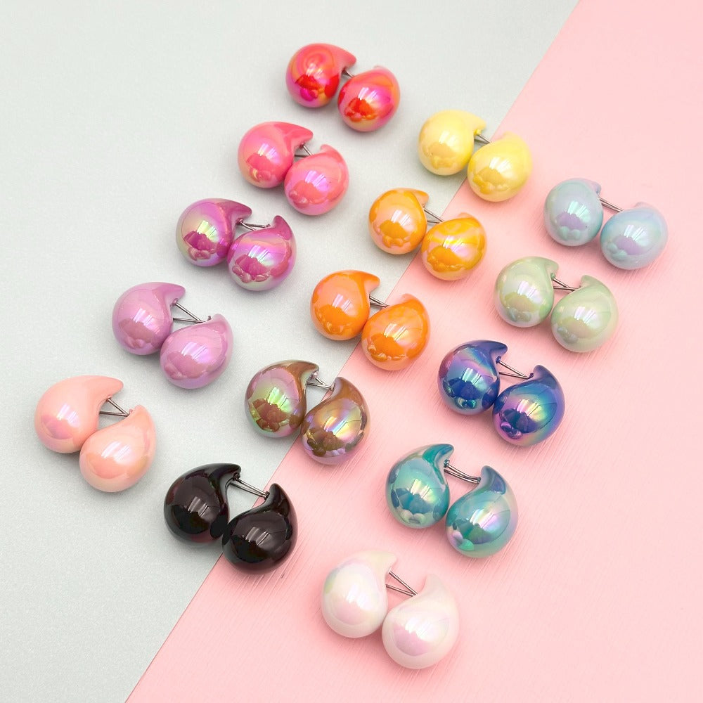 Simple Style Classic Style Water Droplets Arylic Ear Studs