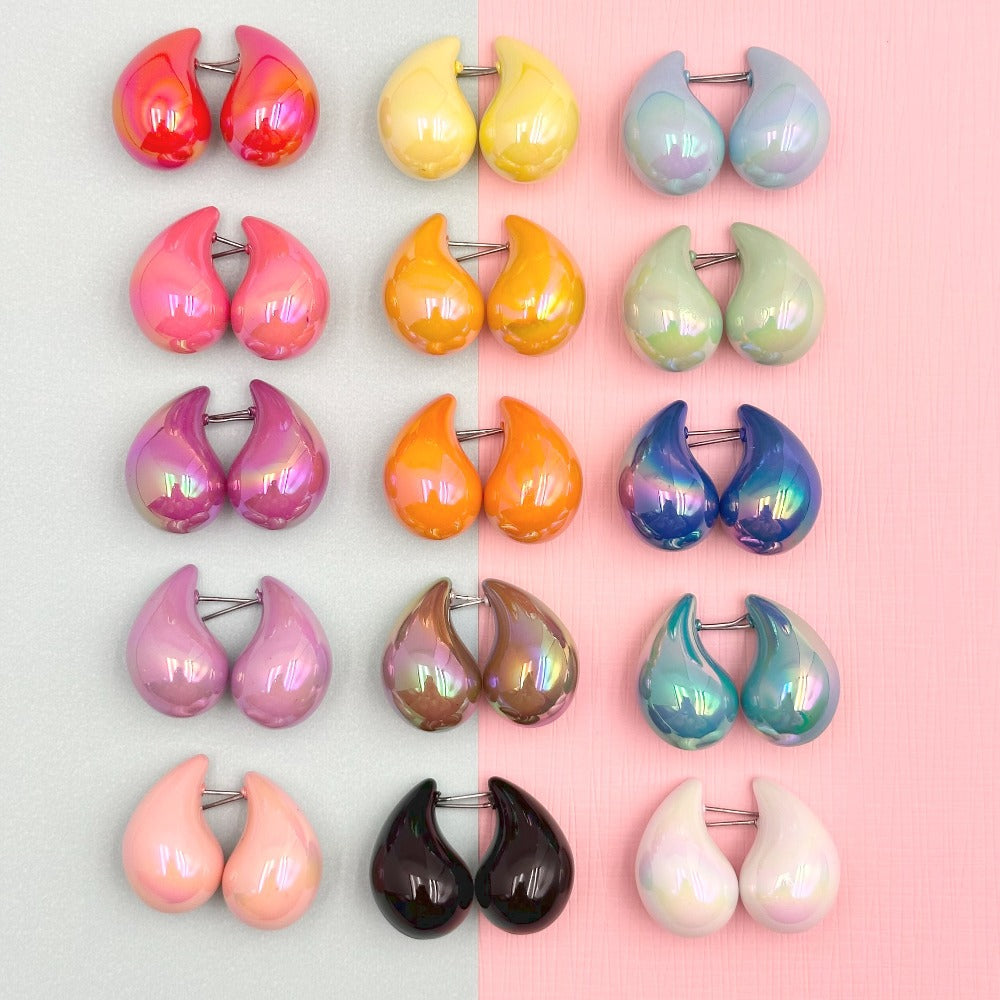 Simple Style Classic Style Water Droplets Arylic Ear Studs