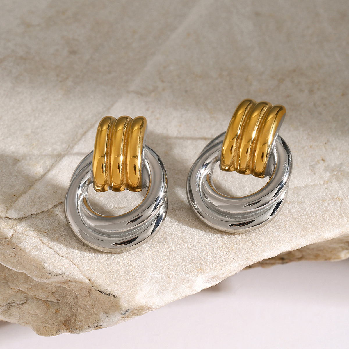 316 Stainless Steel 18K Gold Plated Drop Earrings