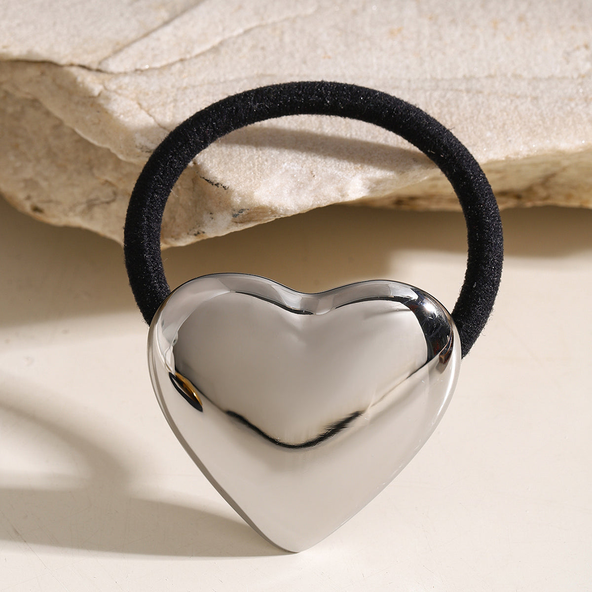 Heart Shape 304 Stainless Steel Hair Tie