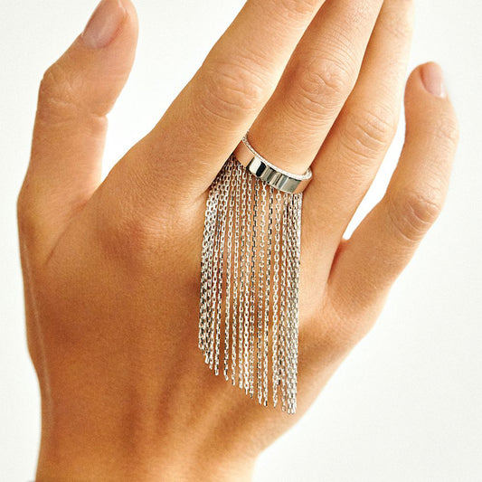 IG Style Round Tassel 304 Stainless Steel Chain Rings