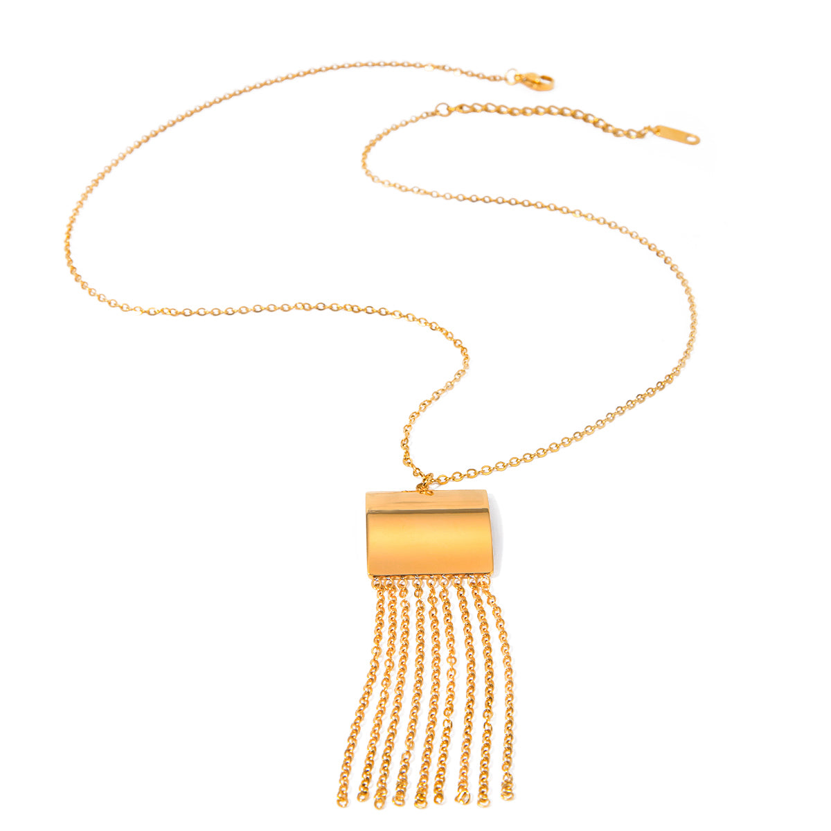 Square Tassel 304 Stainless Steel  Necklace