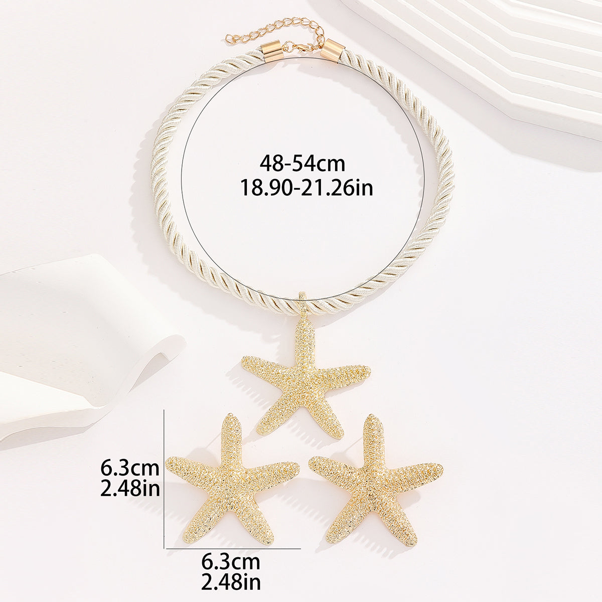 Γυναικείο σετ κοσμημάτων Beach Shiny Starfish Alloy