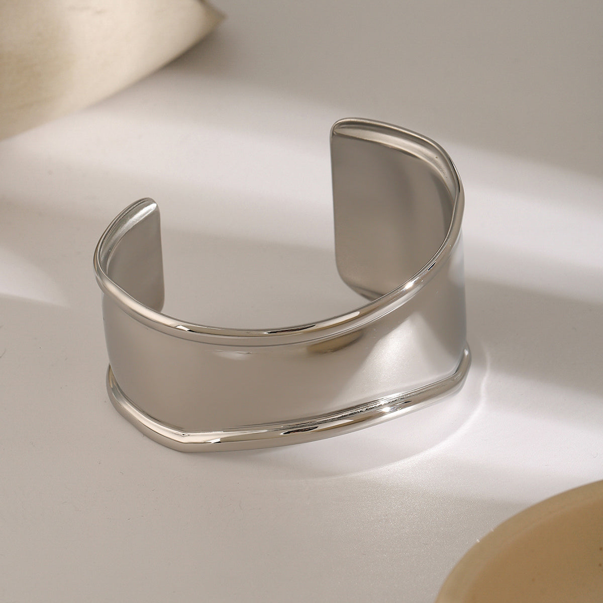 Simple Style Round 304 Stainless Steel Bangle