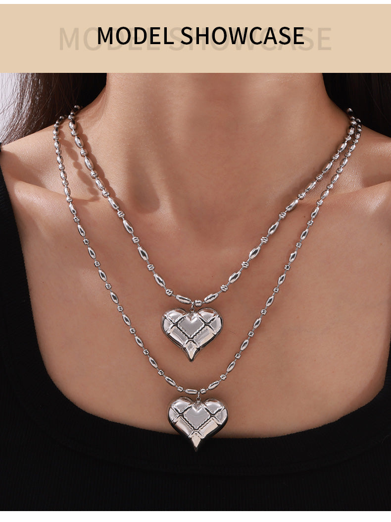 Heart Shape 304 Stainless Steel Pendant Necklace